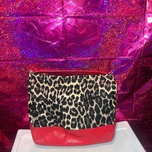 Coach Leopard Print and Red Shoulder Bag